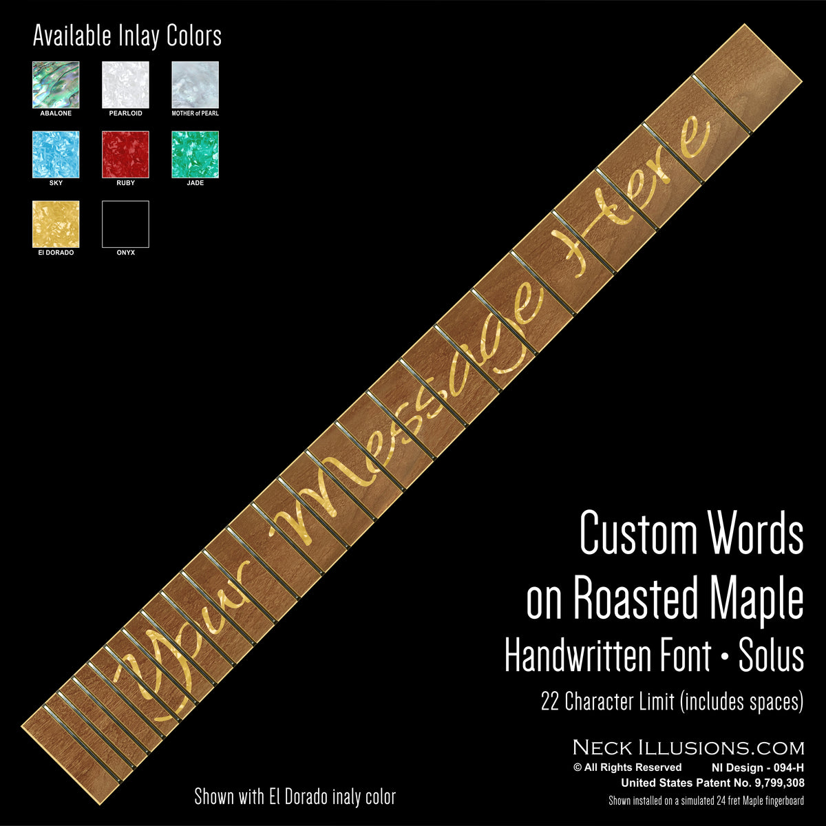 Custom Words on Roasted Maple