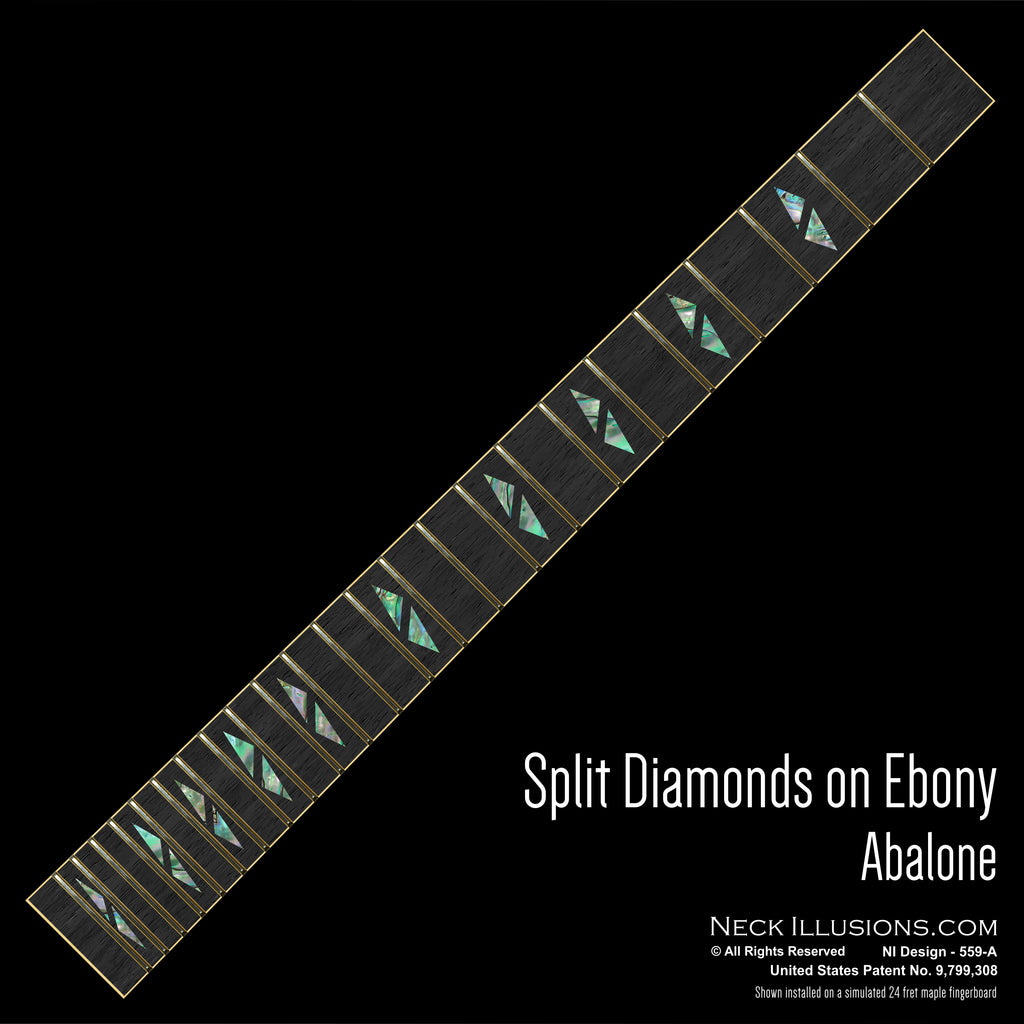 Split Diamonds on Ebony