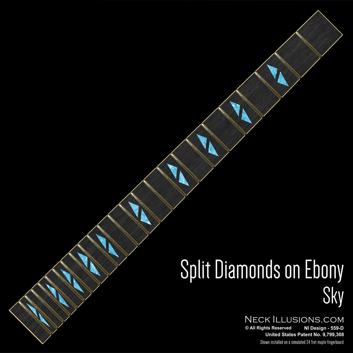 Split Diamonds on Ebony