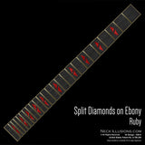 Split Diamonds on Ebony