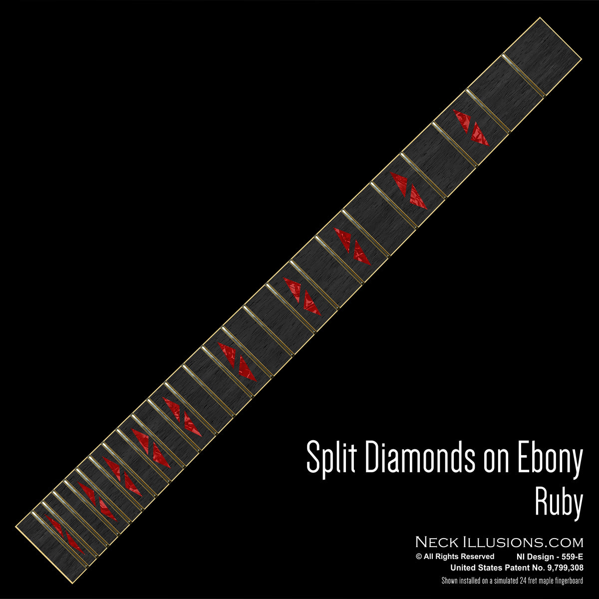 Split Diamonds on Ebony