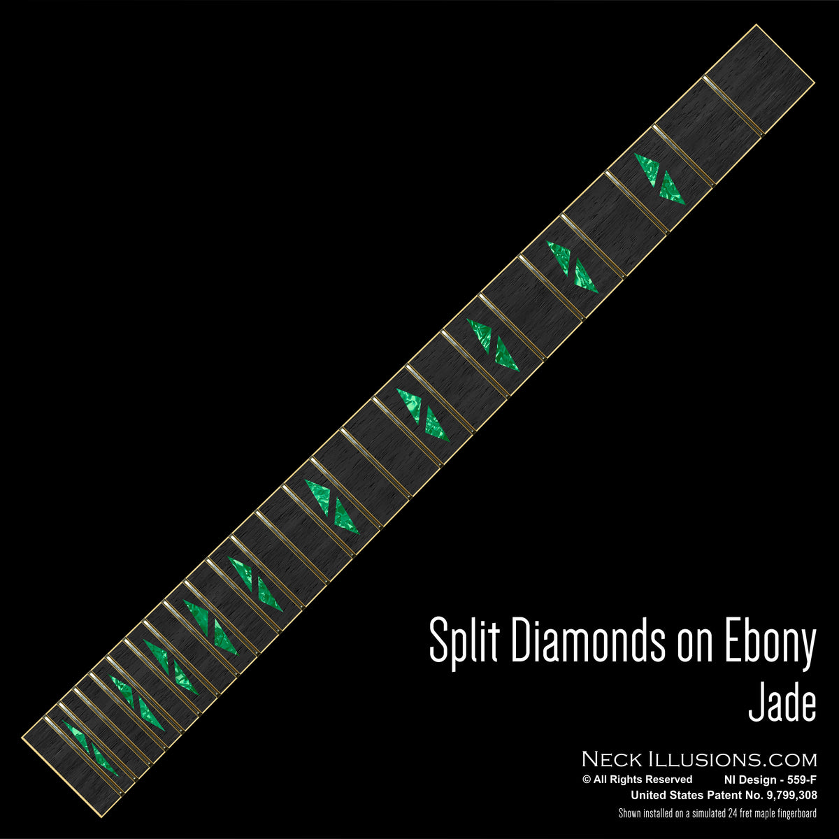 Split Diamonds on Ebony