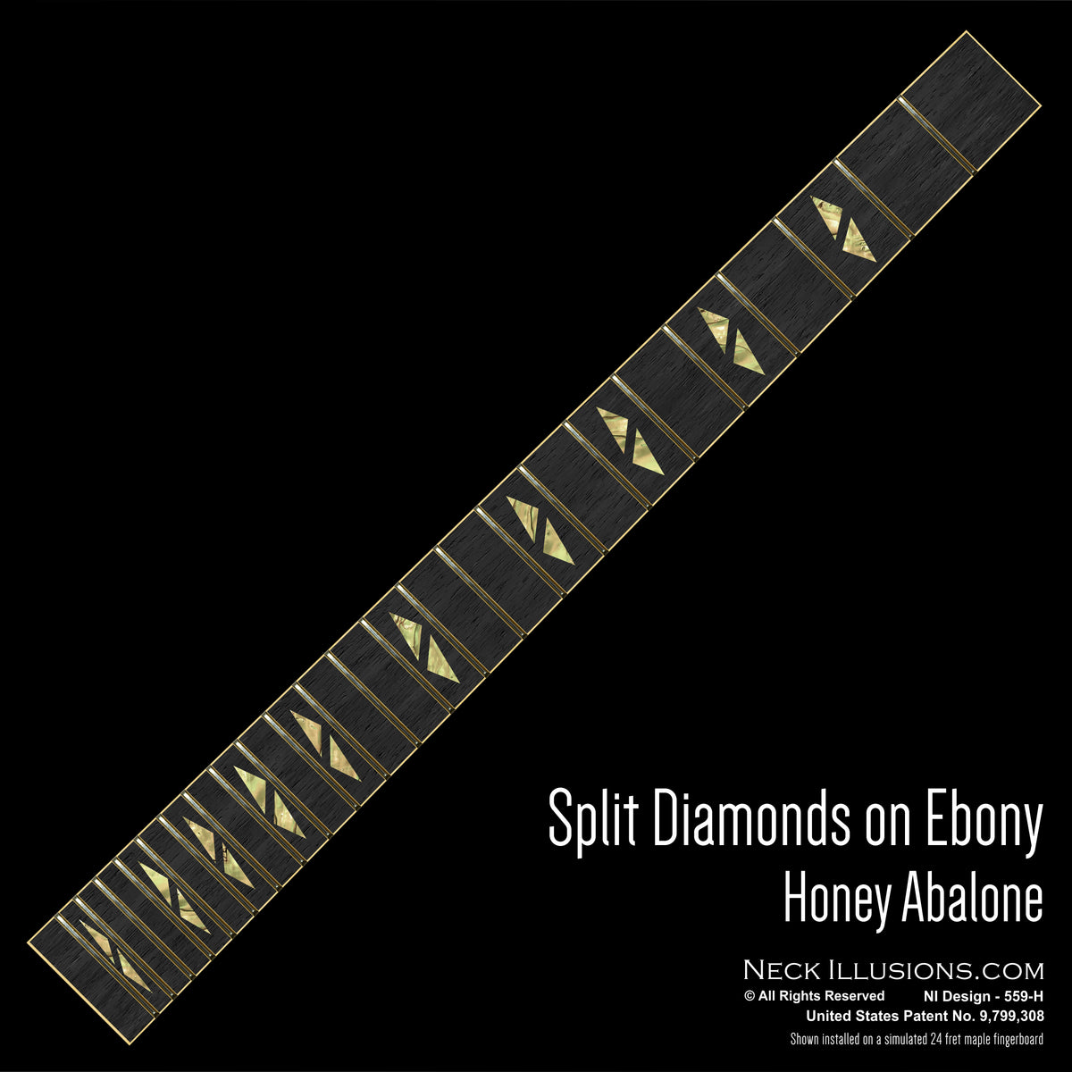 Split Diamonds on Ebony