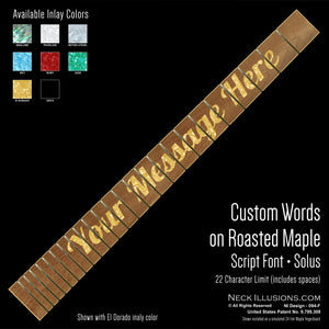 Custom Words on Roasted Maple