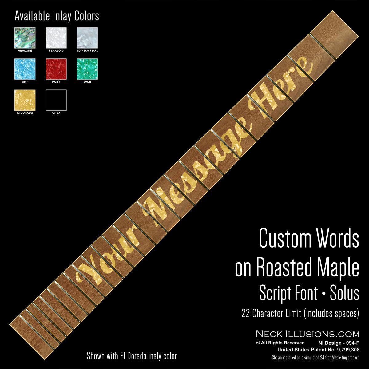 Custom Words on Roasted Maple
