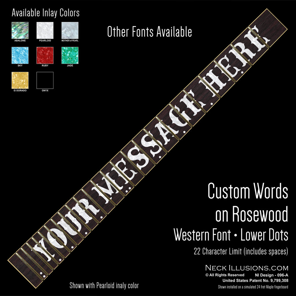 Custom Words on Rosewood