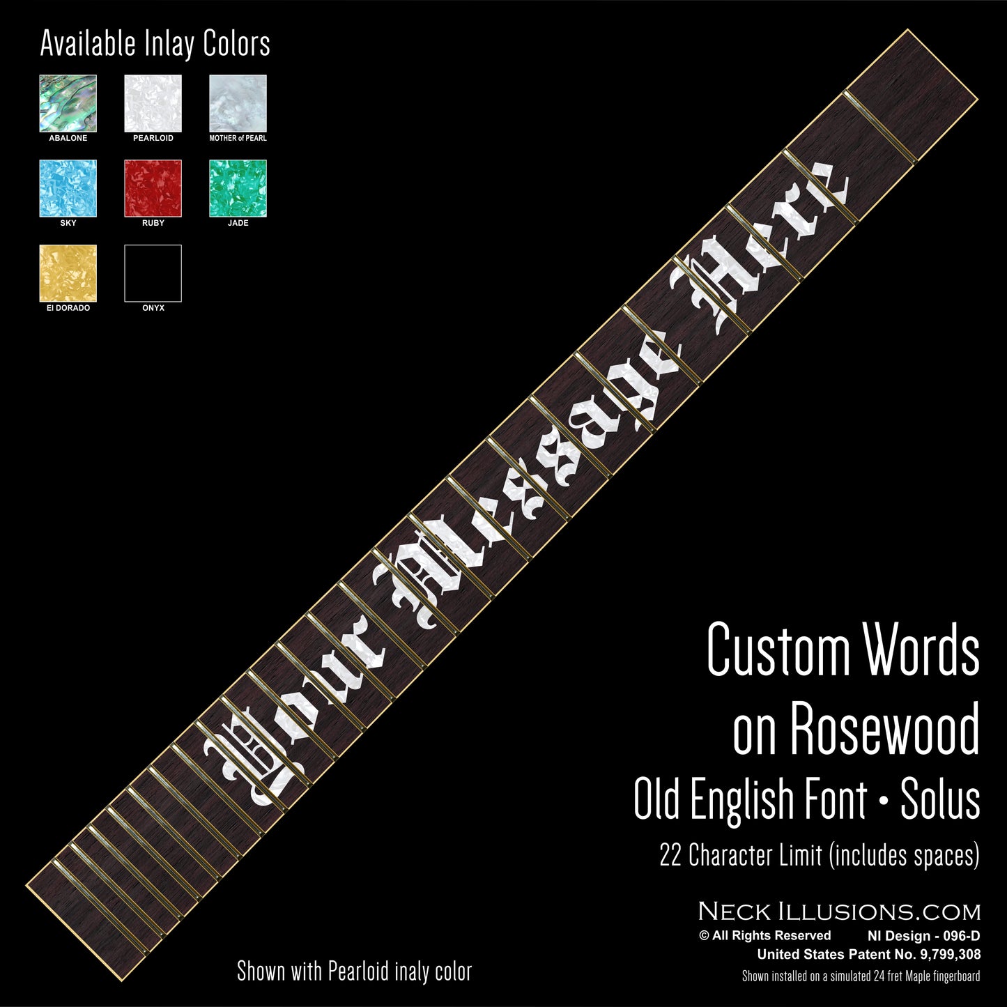 Custom Words on Rosewood