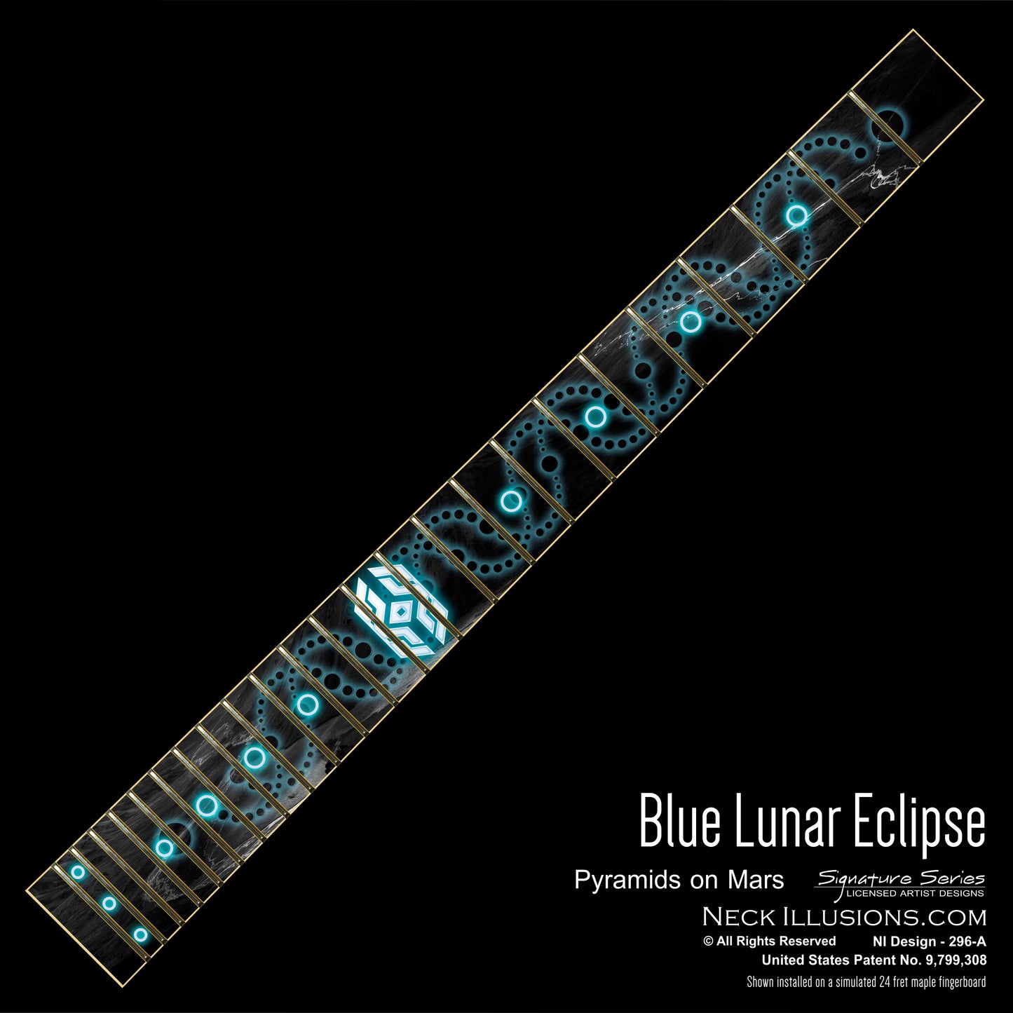 Pyramids on Mars - Blue Lunar Eclipse