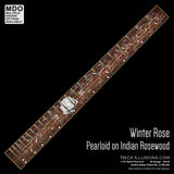 Winter Rose on Indian Rosewood