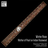 Winter Rose on Indian Rosewood