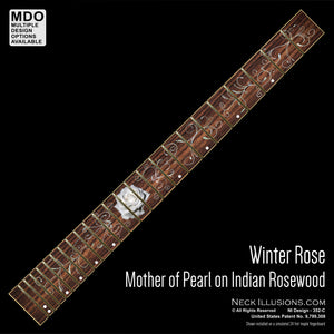 Winter Rose on Indian Rosewood