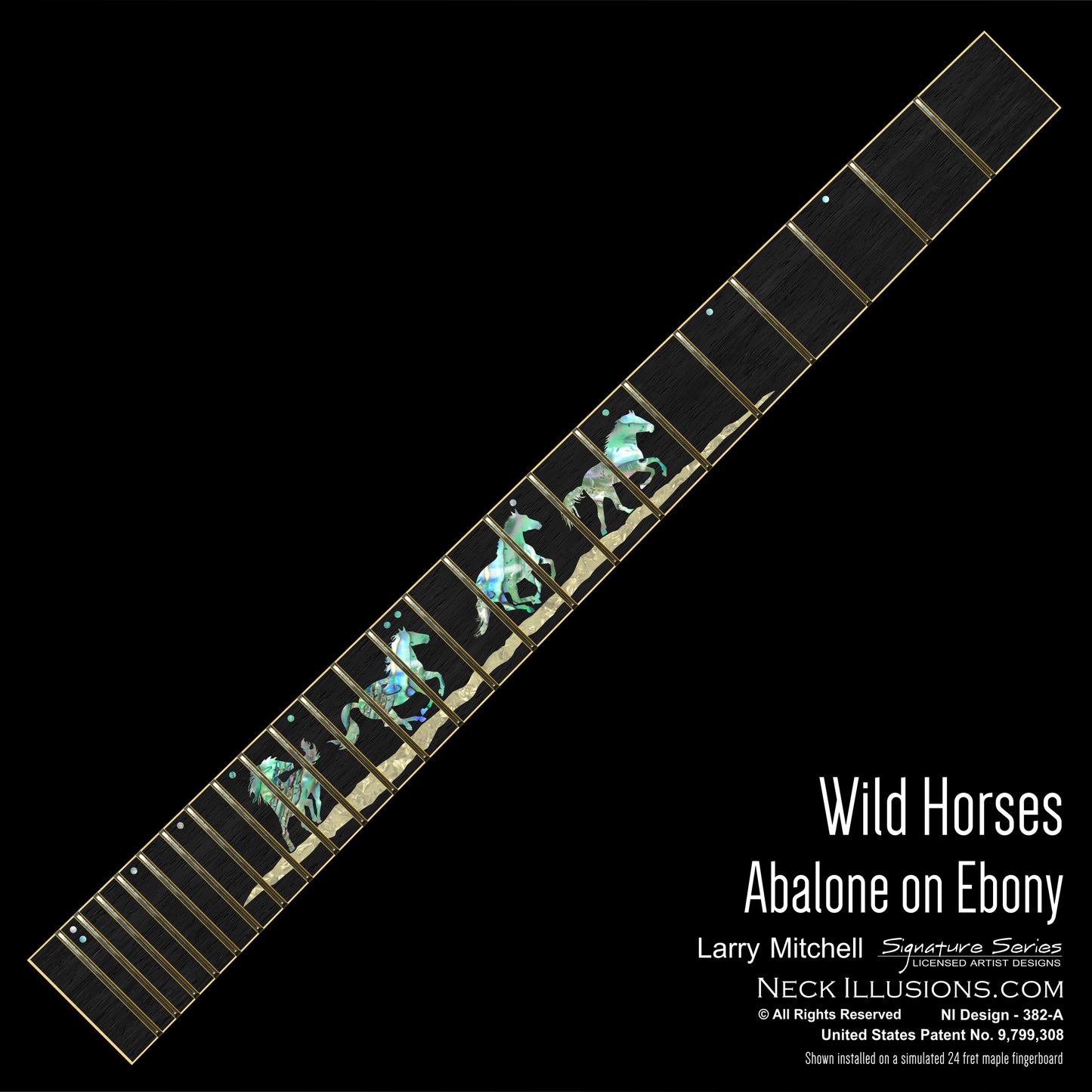 Larry Mitchell - Wild Horses on Ebony