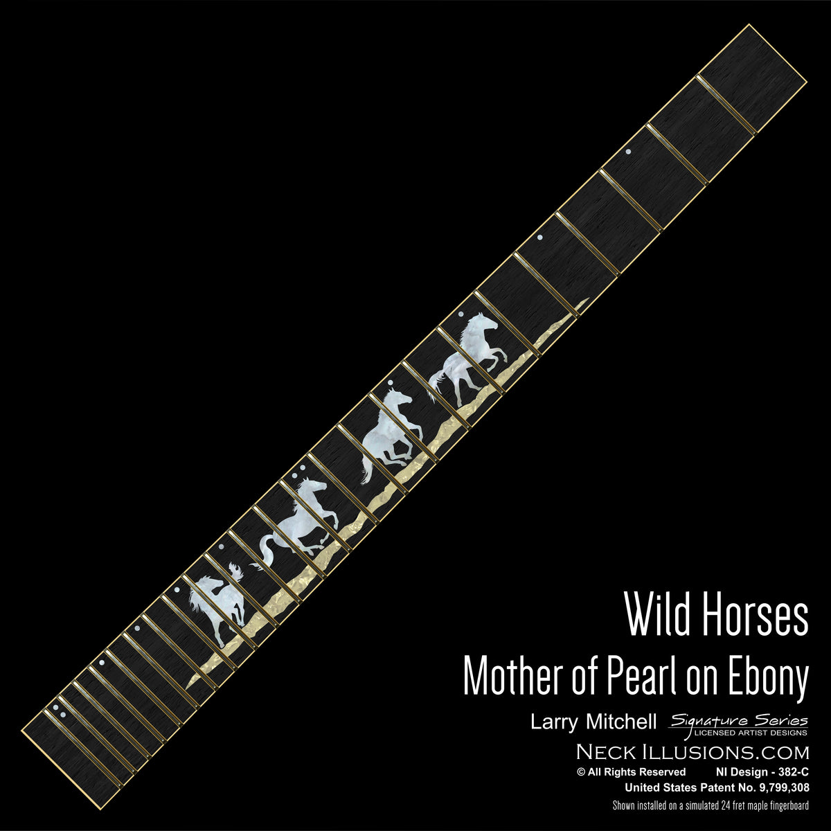 Larry Mitchell - Wild Horses on Ebony
