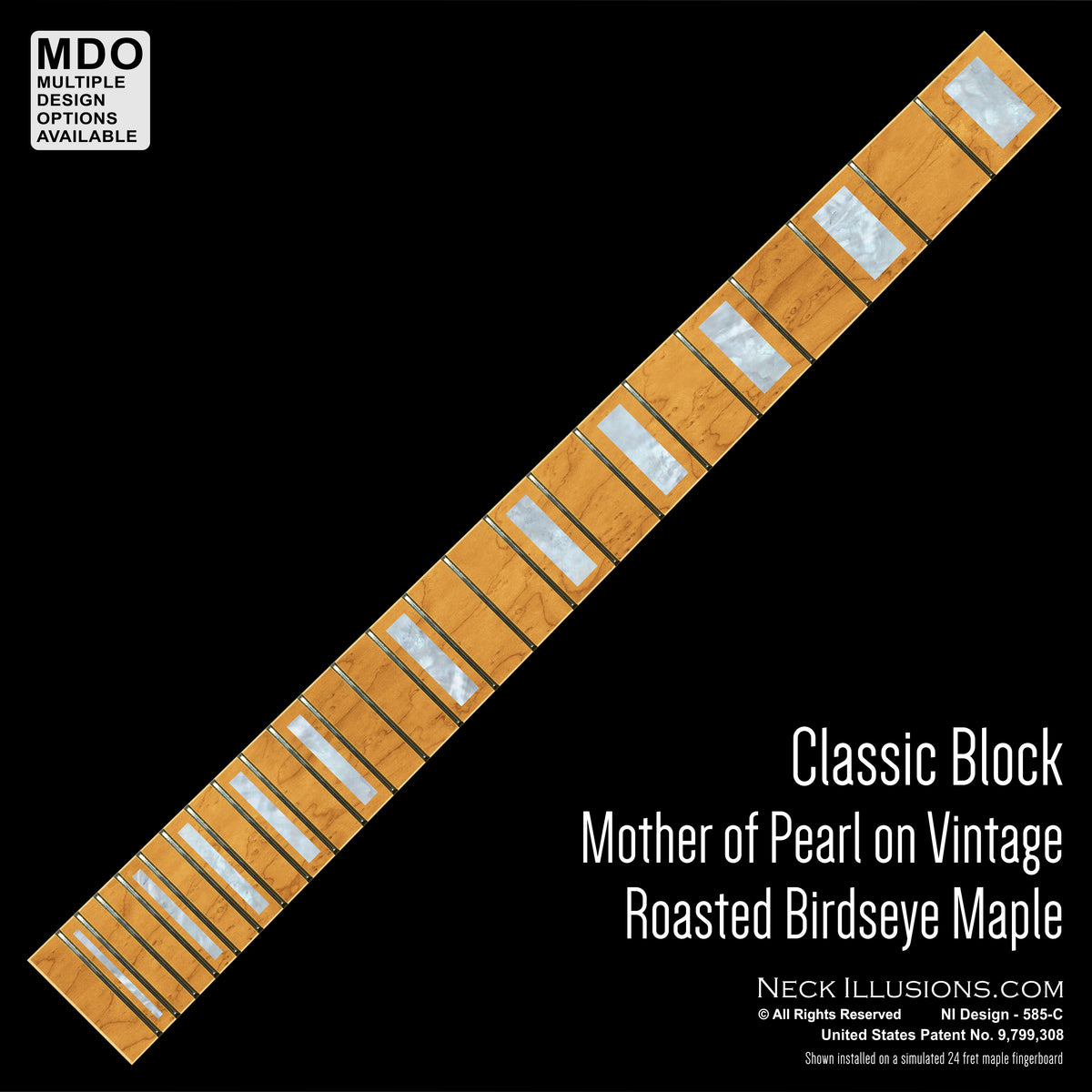 Classic Block on Roasted Vintage Birdseye Maple