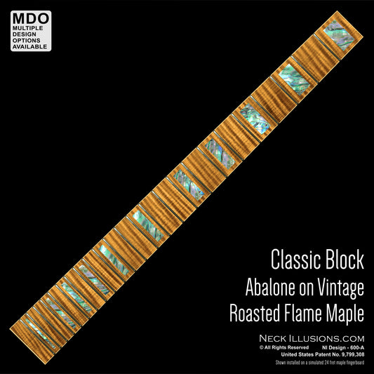 Classic Blocks on Roasted Vintage Flame Maple