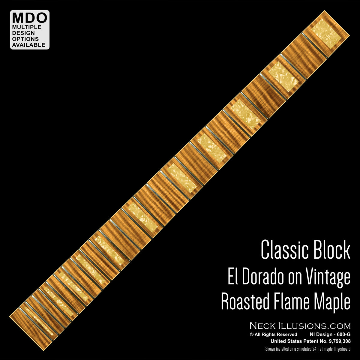 Classic Blocks on Roasted Vintage Flame Maple